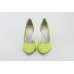 WOLSKI neon sárga lakkbőr cipő